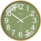 TAHEAT Reloj de Pared Verde, pequeño 20 cm, Moderno, silencioso, sin tictac, silencioso, de Cuarzo, para salón, Dormitorio, Oficina, Cocina
