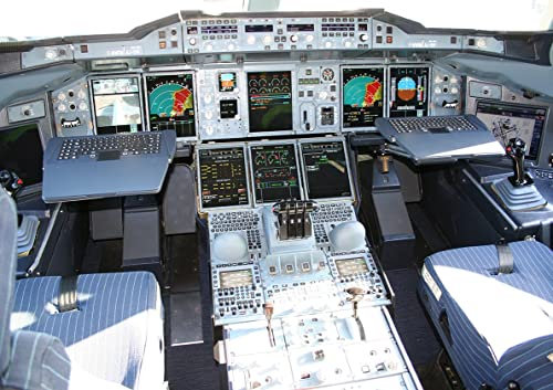 BBSYDH Foto Auf Leinwand 40 * 60cm Senza Cornice Cockpit aereo avion Airbus A380 aeromobile poster decorazione soggiorno camera da letto pittura