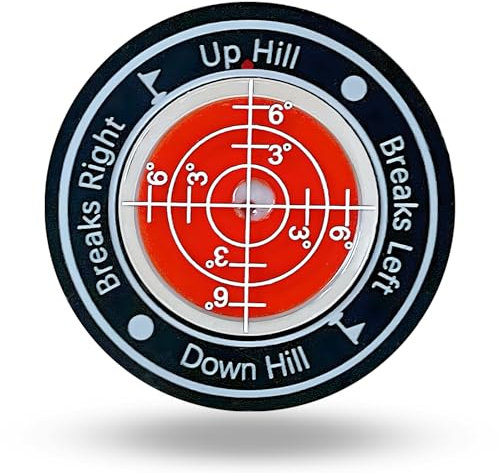 Golf Green Reader Marker | Premium Golf Green Reader Level Ball Marker with Bubble Level | Golf Green Reader & Alignment Marker | Essential Golf Accessories for Men | Putting Green Level Ball Marker
