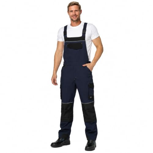 BWOLF Daytona Ice Latzhose Herren Winter – Softshell mit Mechanical Stretch, Winddicht, kältebeständig & robust mit reflektierenden Elementen