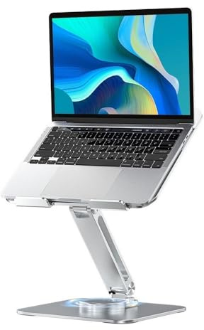 Huangj-0527 360° Rotation Laptop/Tablet Stand, Aluminum Alloy Adjustable Laptop Cooling Base per Portatile