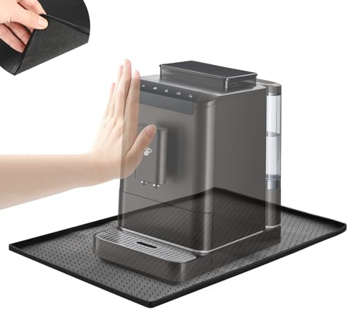 Exsink Unterlage für Kaffeemaschine, Anti-Rutsch Silikonmatte | 48x30 CM, Felt, Anti-Rutsch, Kompatibel Mit De Longhi, Philips, Siemens Usw Kaffeevollautomat