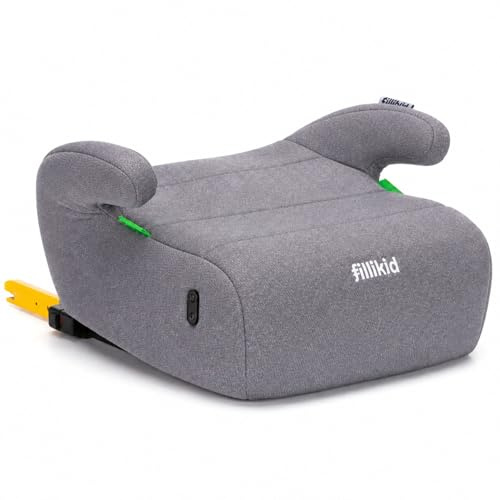 Fillikid Exklusiv Sitzerhöhung Autositz Kindersitz i-Size R129 | Für 125-150 cm, weich gepolstert, kompakt & platzsparend, sichere Isofix-Befestigung
