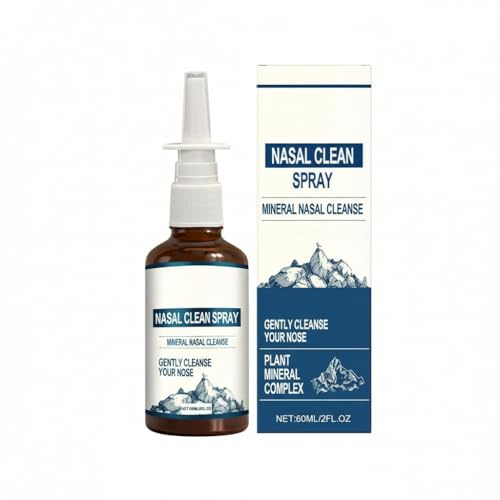 Anti-snarkning nässpray, näsduschset, nässpray mot snarkning, mild och fuktgivande rengöring av näshålan, med torr igensatt näsa, lämplig för utomhusbruk 60 ml