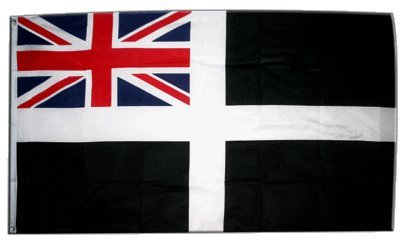 Flaggenfritze Fahne/Flagge Großbritannien St. Piran Cornwall Ensign + gratis Sticker