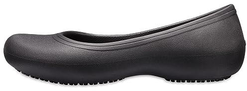 Crocs Femme at Work Flat W Chaussures Plates, Black, 41/42 EU