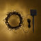 Lights4fun 200er LED Solar Lichterkette grünes Kabel Außenbereich