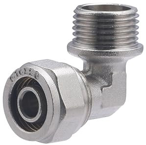 Raccord Multicouche à Compression (à Visser) Coude Ø16 - Mâle 15x21 NOYON & THIEBAULT