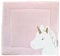 Doudou et Compagnie DC3318 Laufgittermatte, 100 x 100 cm, Kollektion Tapidou – Motiv Einhorn Rosa/Gold – 80 x 150 cm