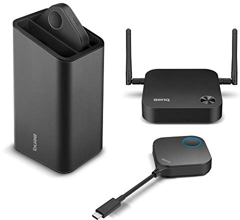 BenQ WDC10C InstaShow Wireless Präsentationssystem (mit USB-C, Thunderbolt 3, Plug & Play, mit einem Knopfdruck Präsentationen starten, ohne Softwareinstallation, mit hoher Sicherheit)