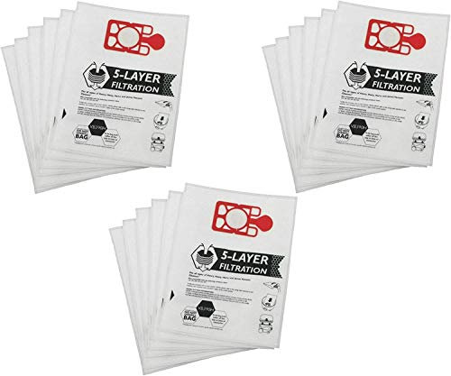 FIND A SPARE Microfibre Poly Dust HepaFlo Bags For Henry Numatic NVM-1CH 907076 Hetty Basil James Pack Of 15