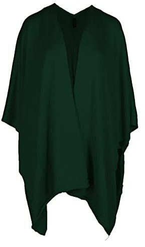 Zwillingsherz Poncho-Schal mit Kaschmir - Hochwertiges Cape für Damen - XXL Umhängetuch und Tunika mit Ärmel - Stola für Sommer und Winter