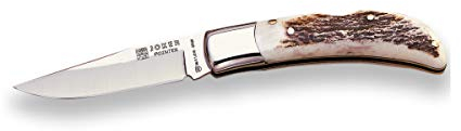 joker Coltello da tasca Multiuso ghiera in acciaio inox, corna di cervo e lama MOVA 7,5 cm, peso 77 gr, NC07 per attività di Sopravvivenza All'aperto