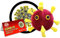GIANTmicrobes COVID Plüsch: Coronavirus Plüschfigur, Rot, 15 cm, Unisex, Pädagogisch, Sammeln oder Schenken