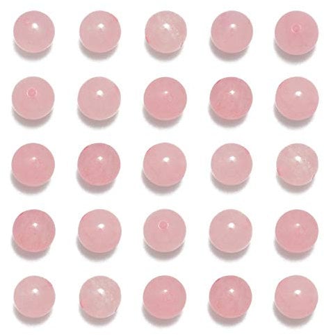 NCB 200pcs 4mm Rose Quartz Loose Beads for Jewelry Making, Natural Semi Precious Beads Round Smooth Gemstones Spacer Beads Charms for Necklaces Bracelets (Rose Quartz, 4mm 200Beads)