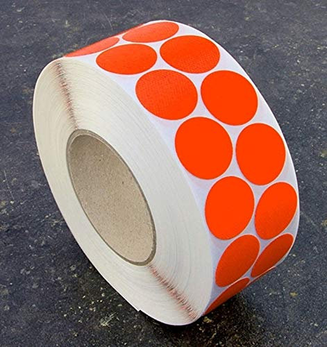 Gewebeklebepunkte Premium 1000 Etiketten rund Ø 30mm extra dick schwarz weiß rot blau neon grün gelb pink orange Markierungspunkte beschreibbar (neon-pink)