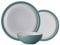 Denby - Elements Fern Green Dinner Set For 4 - 12 Piece Ceramic Tableware Set - Dishwasher Microwave Safe Crockery Set - 4 x Dinner Plates, 4 x Medium Plates, 4 x Cereal Bowls