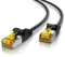 CSL 0,5m 50cm Cat 7 Netzwerkkabel Slim - Patchkabel RJ45 LAN Ethernet Gigabit Kabel – 10000 Mbit – U/FTP PIMF Schirmung – Switch Router Modem PS5 XBox Series X -kompatibel zu Cat 6 Cat 8 - schwarz