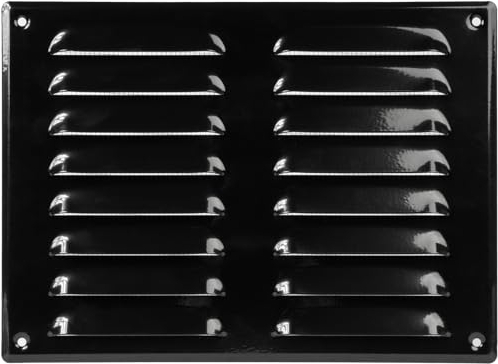 10 x 7.5 Inch / 260 x 190 mm Black Air Vent Cover - Quality Steel Return Air Grilles - for Ceiling and Sidewall - HVAC - with Insect Protection Screen (10.23''x7.48'' Inch, Black)