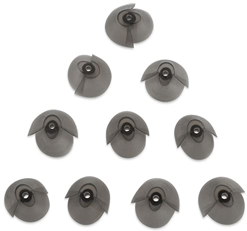 MEDca Standard-Empfänger Tulip Domes - Universell kompatibel mit GN Sure Fit - Universal unsichtbare Spitze Ersatz Ohr Domes für HdO PSAP und Open Fit Modelle (10er Pack, Grau)