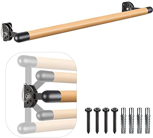 Kipika Ballettstange Freistehende Ballettstange für Zuhause, Barre, Tanzstange für Ballet, Bewegungstraining & Stretching, Höhenverstellung, 100cm lang, 4cm Durchmesser