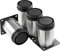 Masendelk 7,6 cm Metall Möbelbeine Edelstahl Verstellbare Beine Silber Tischbeine Runde Schrankbeine für Couchtisch Schrank Schreibtisch Sofa Regale, 4 Stück