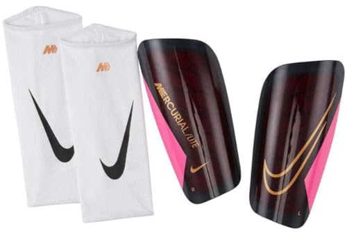 Nike Unisex – Erwachsene MERC Lite-Fa22 Schienbeinschoner, Off Noir/Pink Blast/Metallic C, XL