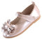 EIGHT KM Scarpe da Bambina Piccola Mary Jane Principessa da Sposa Ballerine EKM7063 Fiocco in Pelle Verniciata Beige Taglia EU 28