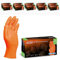 PROGRIP Guanti nitrile M Arancione [Extra resistenti] - Guanti monouso plastica - 2x più spessi, con finitura diamantata - Guanti in nitrile per industria e montaggio, guanti lavoro (500 pezzi)