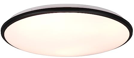 Reality Leuchten LED Deckenleuchte Limbus R67021932, Kunststoff Schwarz matt, inkl. 34 Watt LED, Switch Dimmer