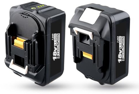 2X Ersatzakku Für Makita Akku 18V BL1860B 7.0Ah Ersatzakku für Makita Akku BL1860B mit LED-Anzeige BL1850B wiederaufladbar BL1840B BL1850B bl860b (2 Stück)