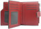 Portefeuille Femme en PU Cuir Porte Monnaie pour Femme Lisse et Souple Portefeuille Petit Format Compact avec 15 Emplacements de Carte, Porte-Monnaie Court en Cuir Synthétique Bifold (A-Rouge)