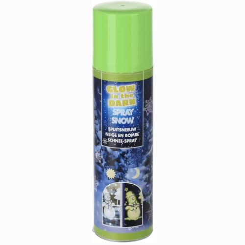 Schneespray - Glow in the Dark - Schneespray leuchtet im Dunkeln - Schneespray für eine einzigartige Weihnachtsdeko - Fensterdeko Schneespray leuchtend (1 x 150 ml (Schneespray Glow in the Dark))