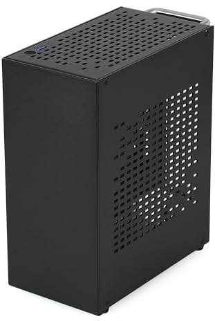 Goodisory A07 Black Aluminium Desktop Mini-ITX Computer Chassis with PCIE 4.0 Raiser