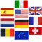 10 Drapeaux Nationaux 90x150 cm Drapeaux de Différents Pays France UE Italie Allemagne Espagne États-Unis Belgique Royaume-Uni Suisse Pays-Bas Match de Soutien Décorations de FêteDrapeaux Mondiaux