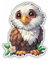 Samunshi® Süßer Kawaii Adler als Aufkleber Anime Car Tier Decal Sticker für Mofa Fahrrad Roller oder Auto Sticker Fahrrad Mtb Mountainbike Rennrad Comic Cartoon Retro 11x15cm