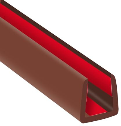 Borde de goma, banda de borde flexible, protector de borde de canal U de 10 mm, protectores de borde autoadhesivos para madera contrachapada, vidrio, vidrio flexible y piezas de chapa, 6 m