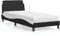 IKAYAA Bett 80x200 mit matratze und lattenrost Boxspringbett 80x200 mit matratze Polsterbett 80x200 Bett komplett mit Kopfteil Kunstleder-Schwarz und Weiß-80 x 200 cm