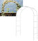 White Metal Garden Arch Trellis for Climbing Plants Outdoor Arbor for Vines and Flowers Decorative Gate for Wedding Party Tall and Sturdy Structure
