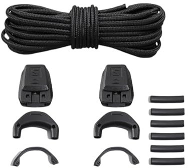 VARKAGE Schnürsenkel ohne Binden, Schnellverschluss Schuhe, Quicklace Kit für Salomon für Damen Herren Kinder, Schnellverschluss-System
