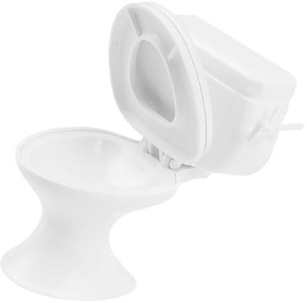 MUSISALY Meubles De Maison De Poupée Miniatures Élégants Mini Toilettes en Plastique Blanc pour Garçons Et Filles