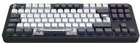 Dark Project ALU87B Bushido Tastiera meccanica da gioco | ISO Multi | Hot swap | G3MS Moonstone Interruttori unti | Stabilizzatori unti | Supporto di tenuta flessibile | Alluminio | TKL 80% | RGB