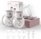 Wearable Breast Pump, Olfjurk Wearable Breastfeeding Pump with Touchscreen LCD Display 4 Modes & 6 Levels, Includes Insert Size:17mm,19mm,21mm (Two Pack)
