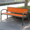 XRRJFYH Gartenbank Wetterfest Holzbank Outdoor Sitzbank mit Lehne für Terrasse, Flur, Rasen, Park, Hof(Beige,156cm/61in)
