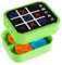 Anoawens Wiederaufladbare Tic Tac Toe Spiel Box mit 5 Spaß Gehirn und Gedächtnis Spiele, Kompakte Handheld Puzzle Spielkonsole, Tragbare Reise Spiel Altersgruppen 3+ (Grün)