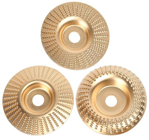 TMTGTS Schleifteller 3 Stück 100x16mm Holzschnitzscheibe Raspelscheibe Schleiftopf schleifscheiben Holz schleifscheibe trennscheiben Metall Topfschleifer Schruppscheibe für Winkelschleifer