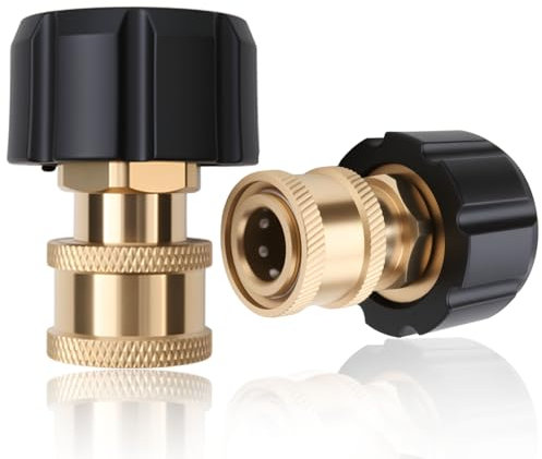 M22 Female to 1/4 Pressure Washer Adapter, Heavy-Duty Quick Coupling Brass Connector with Internal Thread Connecting Parts, Hose for High-Pressure Cleaning Systems