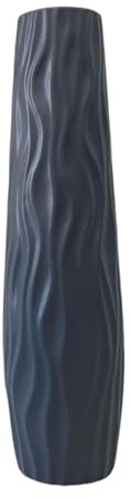 SZLIFE Vaso Da Terra Alto Realizzato in Pp, 58 Cm Grande Vasi Moderni Da Interno Design, Vaso Bianco Da Interno per Fiori Secchi Alti, Rami O Composizioni Artificiali, Grigio