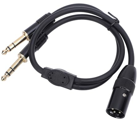 CFTGIW XLR a 2 6,35 Mm Cavo Sonoro Cavo da 3 Pin da Maschio a Splitter Stereo Convertitore sbilanciato. (#3)