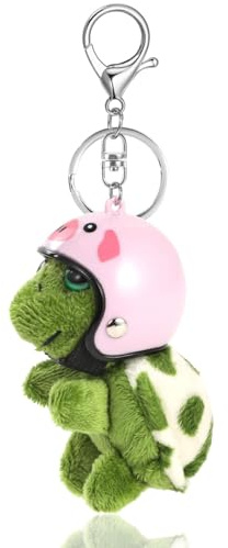 HUVZOR 1pcs Mignon Porte clés Peluche douce Tortue Pendentif Porte clés Personnalisé Voiture Porte clé Sac à dos Sac à main Charmes Cadeau pour femmes et filles